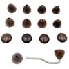 1 Stück Kaffeebohnenmühle 40x40mm Braun Manuell Kaffee