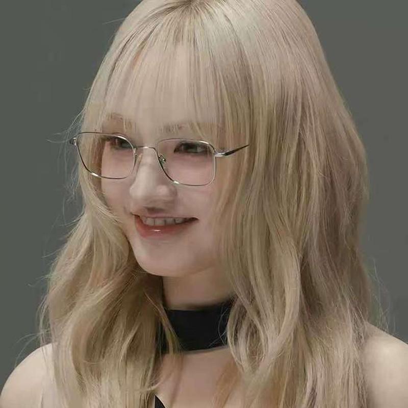 Anti-blue Light Glasses Square Metal Eyewear Women Man Daily Commute Eyeglasses Blue Light Blocking Man Lady Computer Eyeglas