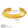 Plain Circle Japanese And Korean Simple Retro Bracelet Open Women'S Niche Personality Glossy Gold Versatile Bracelet
