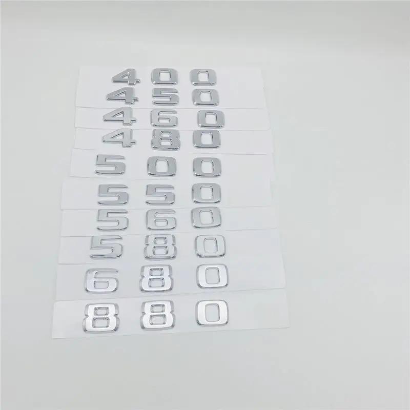 ABS For Mercedes-Benz BRABUS 400 450 460 480 500 550 560 580 600 650 700 800 850 880 900 Chrome Letters Number Trunk Emblem Logo UX0