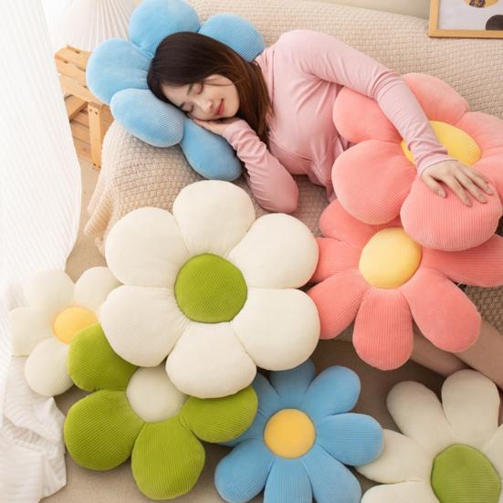 Flower Shaped Pillow Elastic 3 Colors Available 6/8 Petals PP Cotton Filling Supportive Throw Pillow for Bedroom Living Room Office