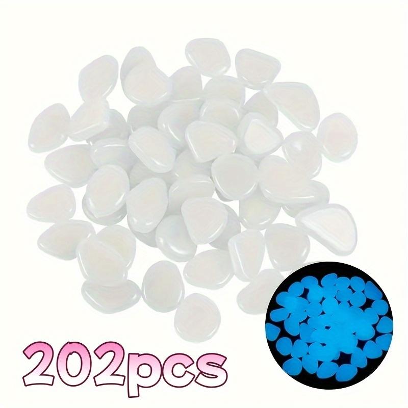 100pcs Glow In The Dark Pebbles, Resin Luminous Stones For Landscape, Garden Paths, Potted Plants, Parks, Aquarium Decor,