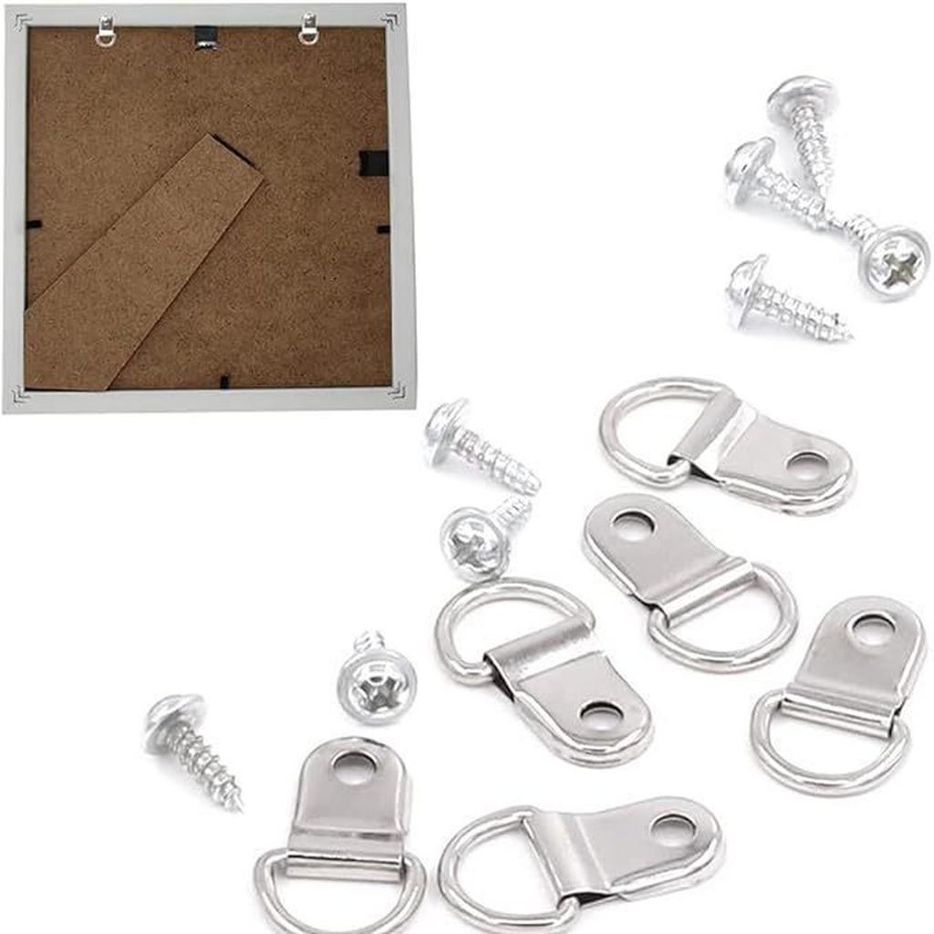 Haki D w kształcie krzyża (50 SZTUK w Pudełku) – do Ram, Obrazów Krzyżowych i Olejnych