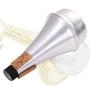 Set of 1 Trumpet Silencer Straight Mute for Trumpet Aluminum Alloy Sound Sound Pressure Silencer for Indoor and Home Practice Silencer, & Cork,