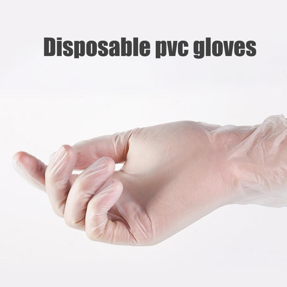 50pcs / 100pcs Disposable Pvc Gloves, Household, Kitchen, Baking, Beauty, Thick, Durable Protective Gloves, Transparent
