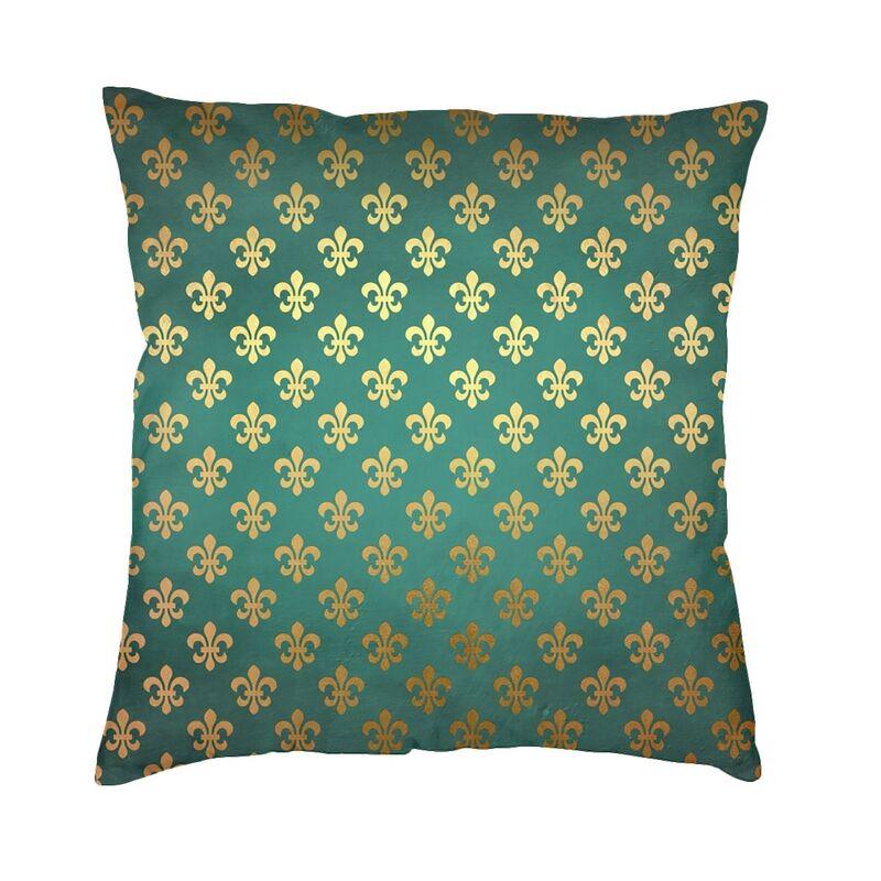 Elegant Black And Gold Fleur De Lis Cushion Cover Soft FleurDeLys Lily Floral Throw Pillow Case Home Decorative Pillowcase