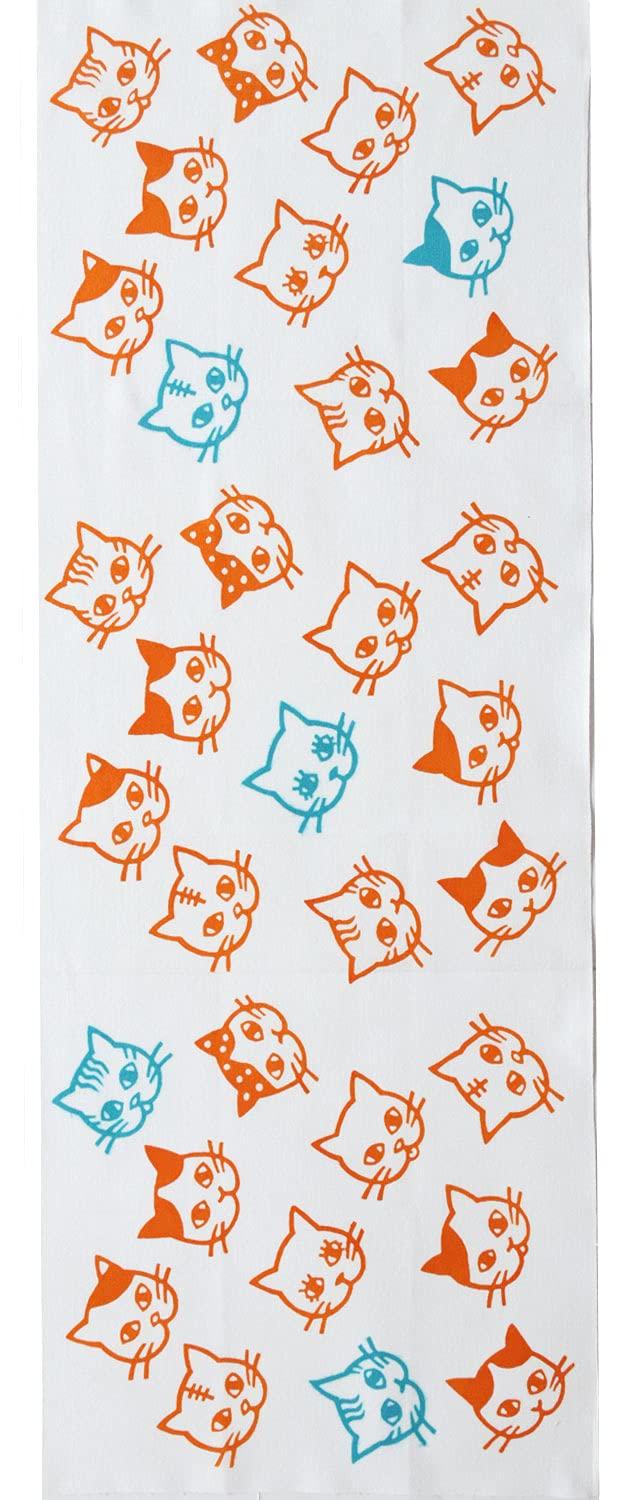 

IKS Chusen Тэнугуи ручной работы из ткани премиум-класса, Япония, 88 см, 100% хлопок, (Незаконченный) (Кот Оранжевый)