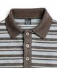 AZENDER Striped Polo Shirt Brown