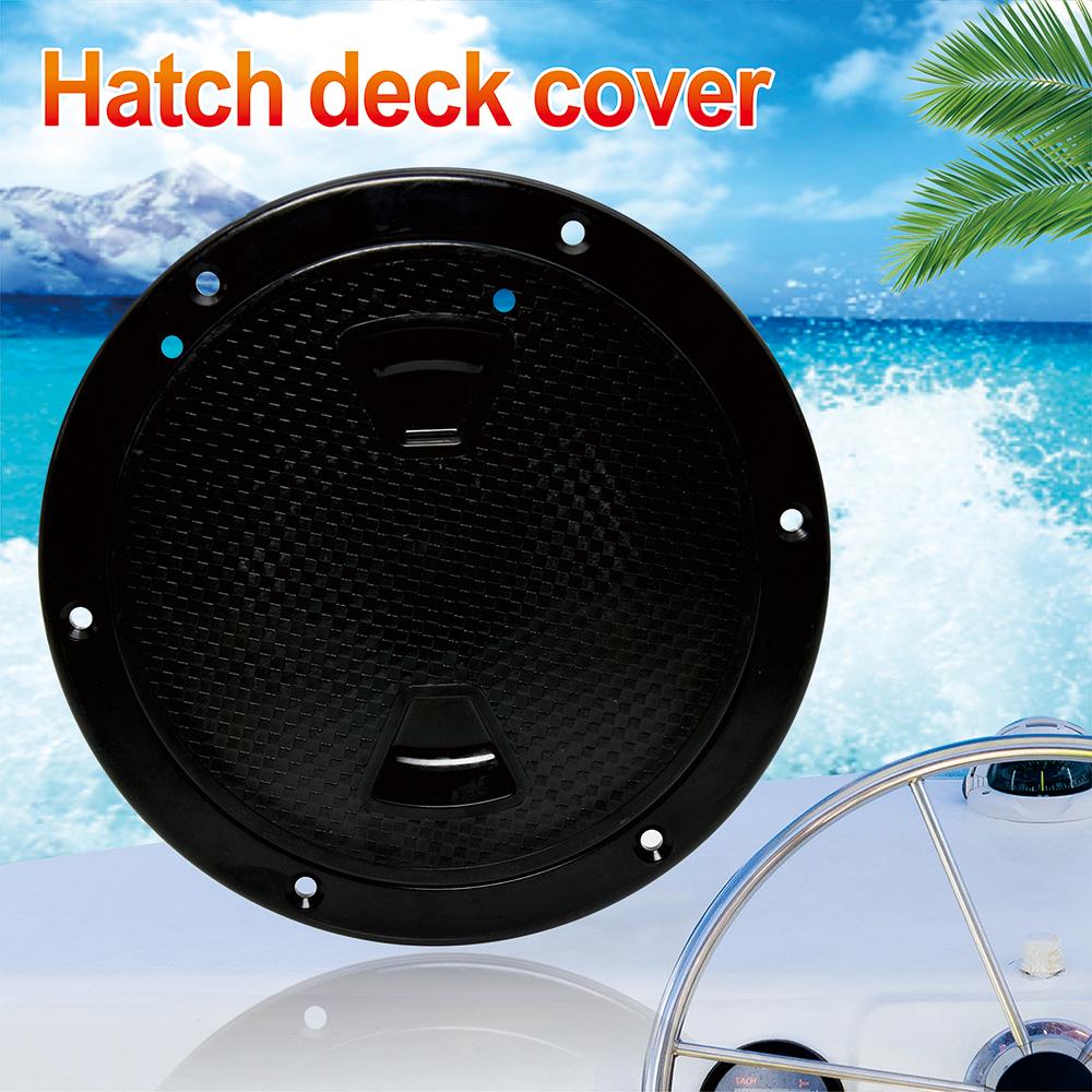 4/6/8 Inch Black Marine Boat RV Black Round Deck Inspection Cover Access Hatch Covers White/Transparent Hatch Cover Plate