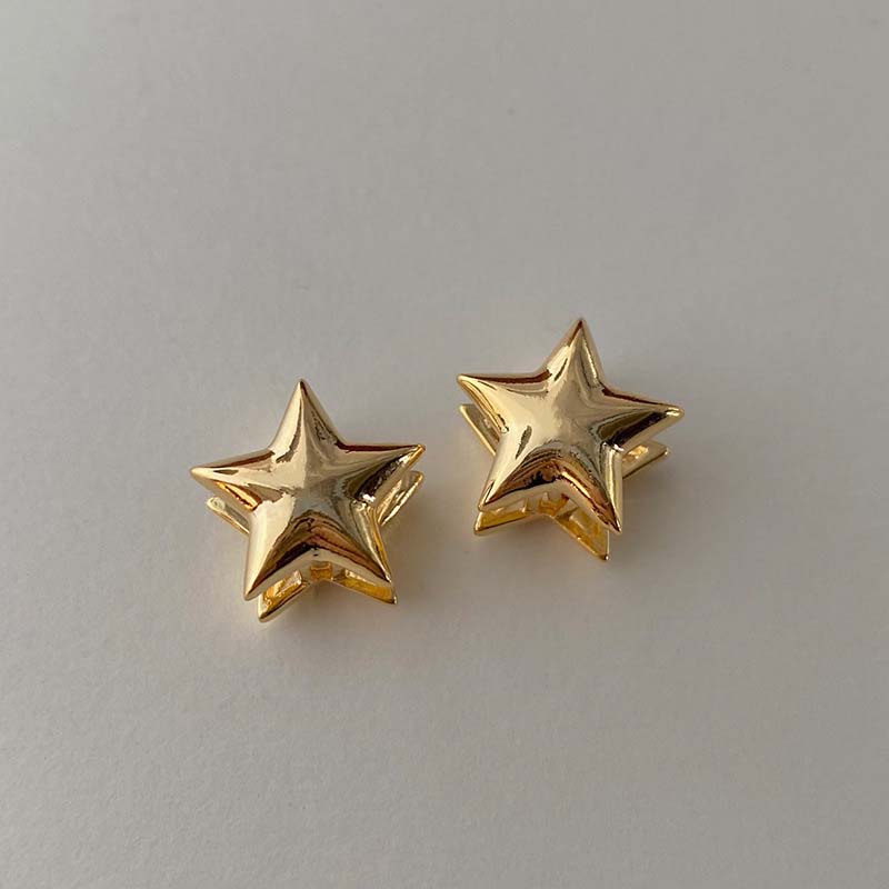 Minimalist Sliver Star Stud Earrings for Girls Women Sweet Cool Pentagram Piercing Earings Y2k Jewelry Gifts