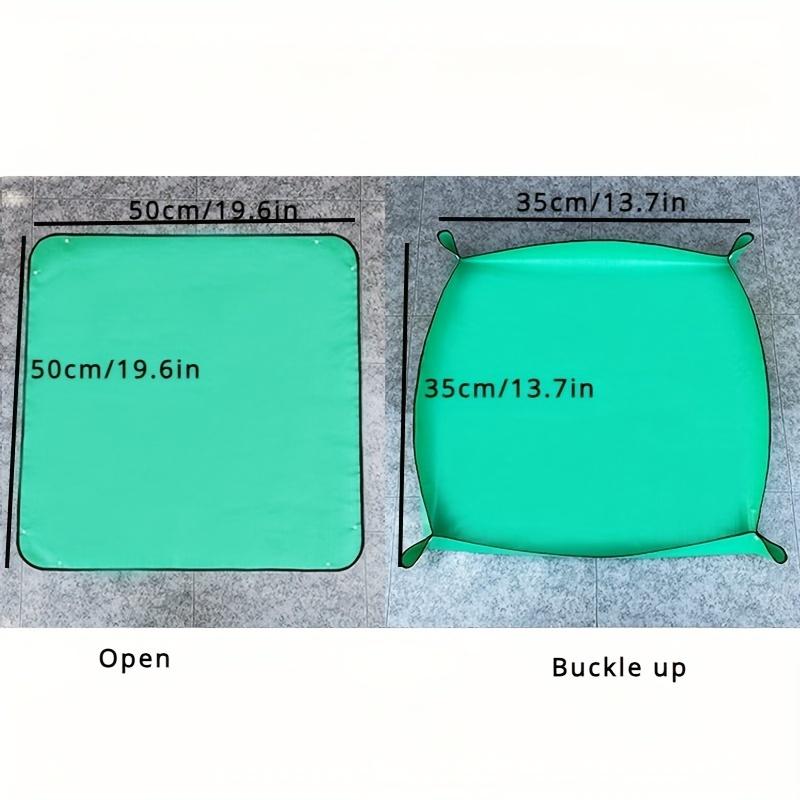 

1pc Green Waterproof Gardening Mat for Succulents & Plants - Ideal for Potting, Soil Mixing & Balcony Plant Care зелений