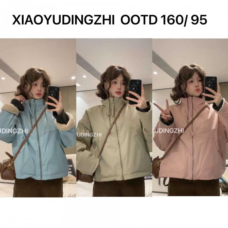 Womens Short Puffer Coat Fleece Lined Lamb Wool Winter Casual Loose Jacket Petite Ladies 2026