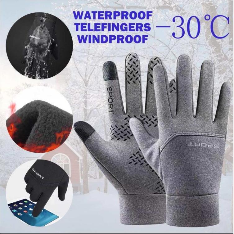 Guantes de Invierno Cálidos para Hombre Pantalla Táctil ImpermeablesCortavientos Guantes Snowboard Motocicleta Conducción Unisex