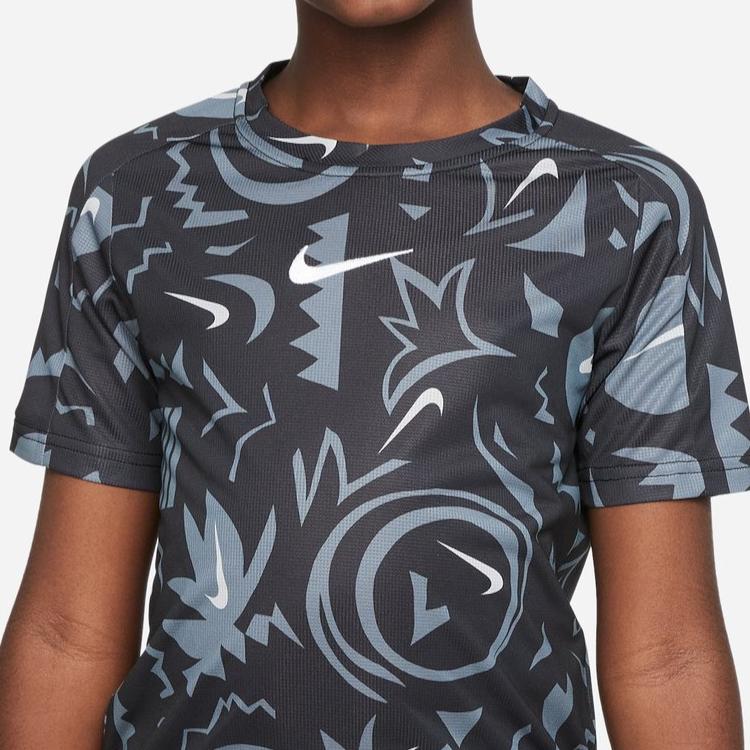 Nike Kids Graphic Print Crew Neck Short Sleeve T-Shirt Kids Tops Black DM8549-010