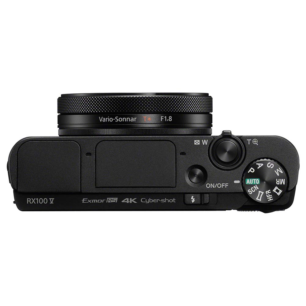 Sony RX100V Kompakt-Digitalkamera mit gestapeltem CMOS, optischem Zoom, neigbarem LCD und 4K-Videoaufnahme Cyber-shot (Schwarz) 1,0-Zoll-Sensor, 2,9x