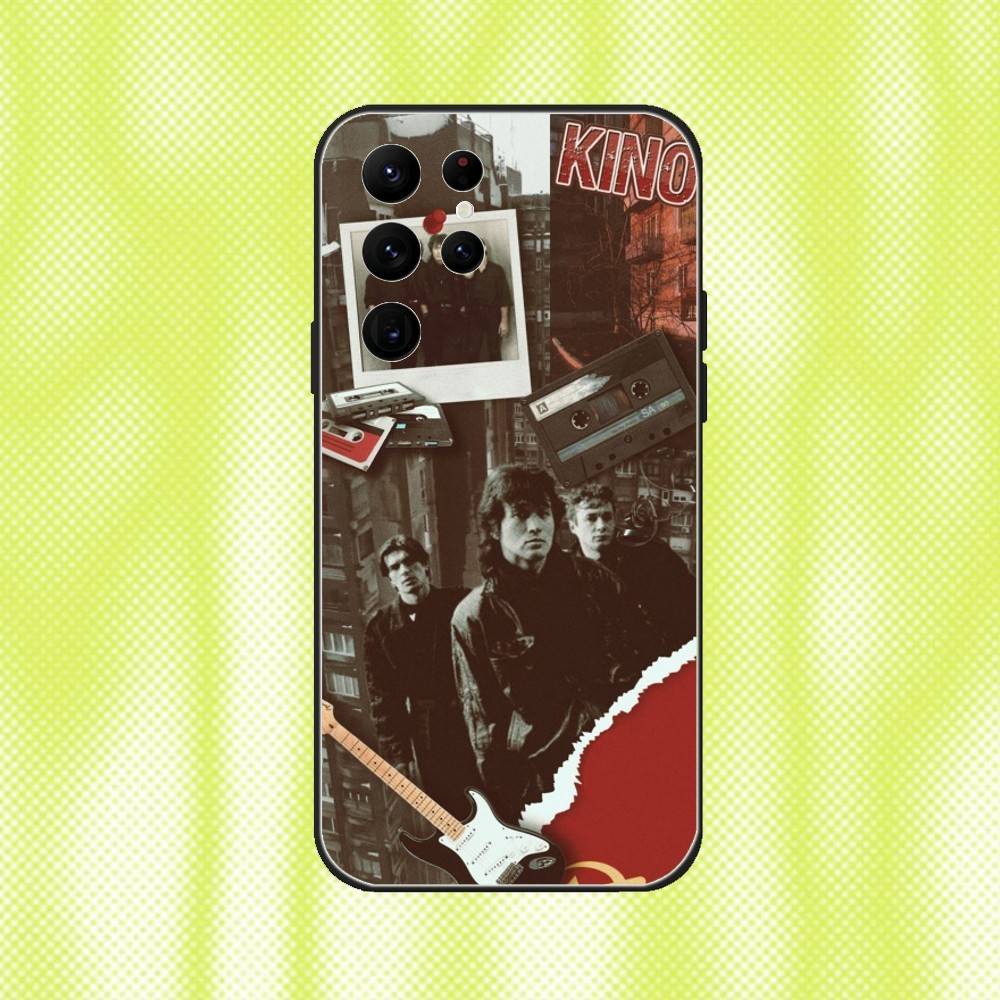 Russia Rock Band Viktor Tsoi Kino Phone Case For Samsung S 25,24,23,22,30,21,10,9,Ultra,Plus,Lite,FE,4,5G Black Soft Case