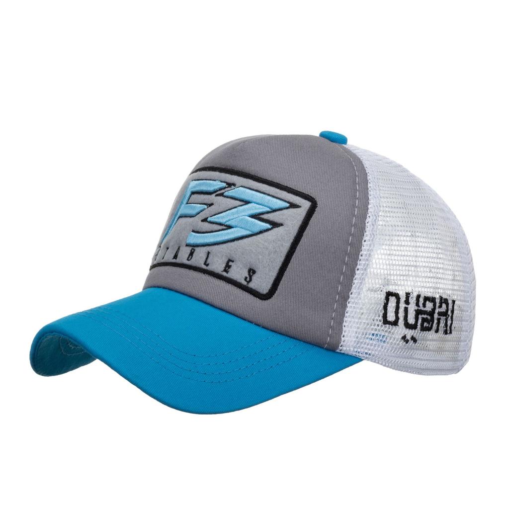 New boutique F embroidered baseball cap summer color matching mesh hat men's and women's outdoor leisure cap