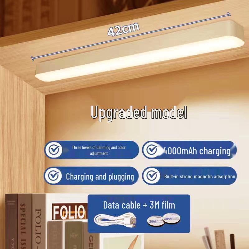 Magnetic Remote Control LED Desk Lamp, Rechargeable & Plug-In, Eye Protection for Study, Writing, Makeup