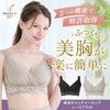 New shaping cotton blend catcher cup lace bra M [Bradelis York] Non-wired bra, 24, taupe,