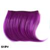 Hair Bangs 2Clips Clip-in Synthetic Hair Extension Rainbow Colorful Frontal Fake Fringe Hairpiece Instant Creative Hairstyle