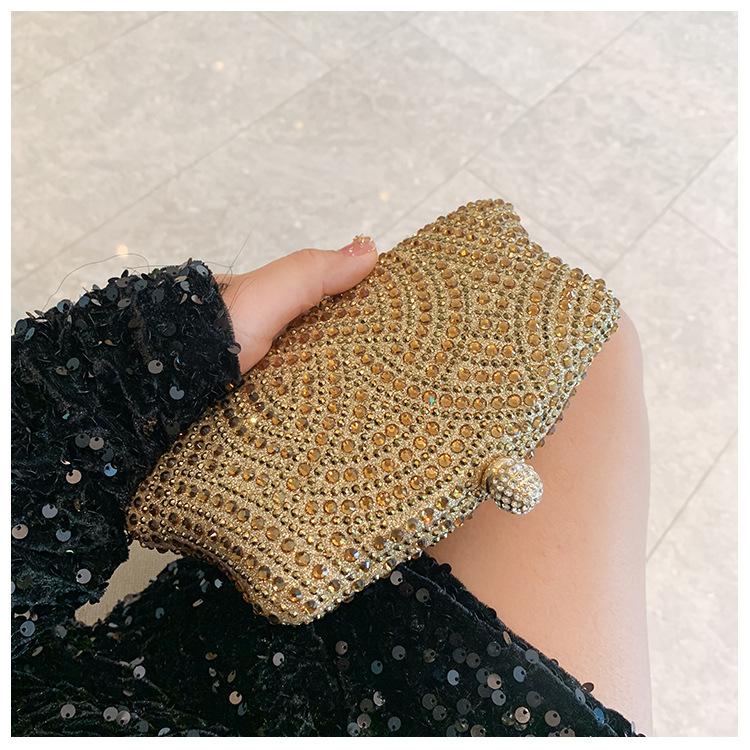 Modische Damen Glänzende Strass Dinner Tasche Kann mit Kleid Abendtasche Mode Temperament Elegante Clutch Tasche kombiniert werden