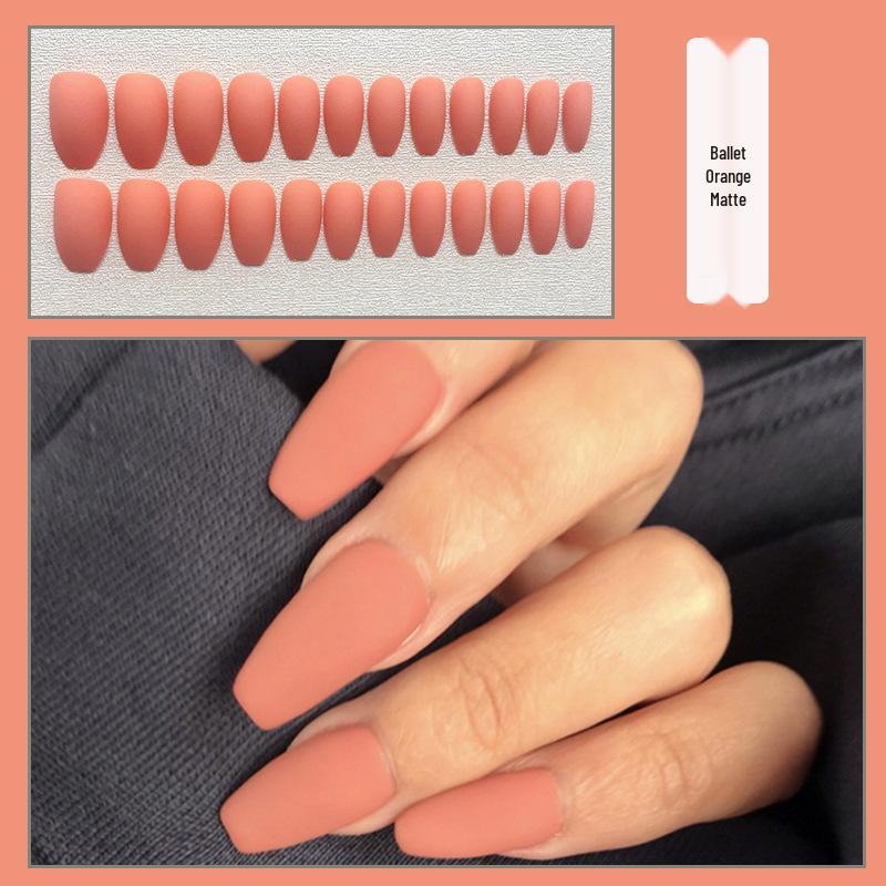 European & American Frosted Matte Press-On Ballet Nails