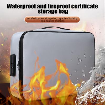 Borsa protettiva per documenti di viaggio Ignifuga Impermeabile Borsa per conservazione file con design multistrato Porta carte File