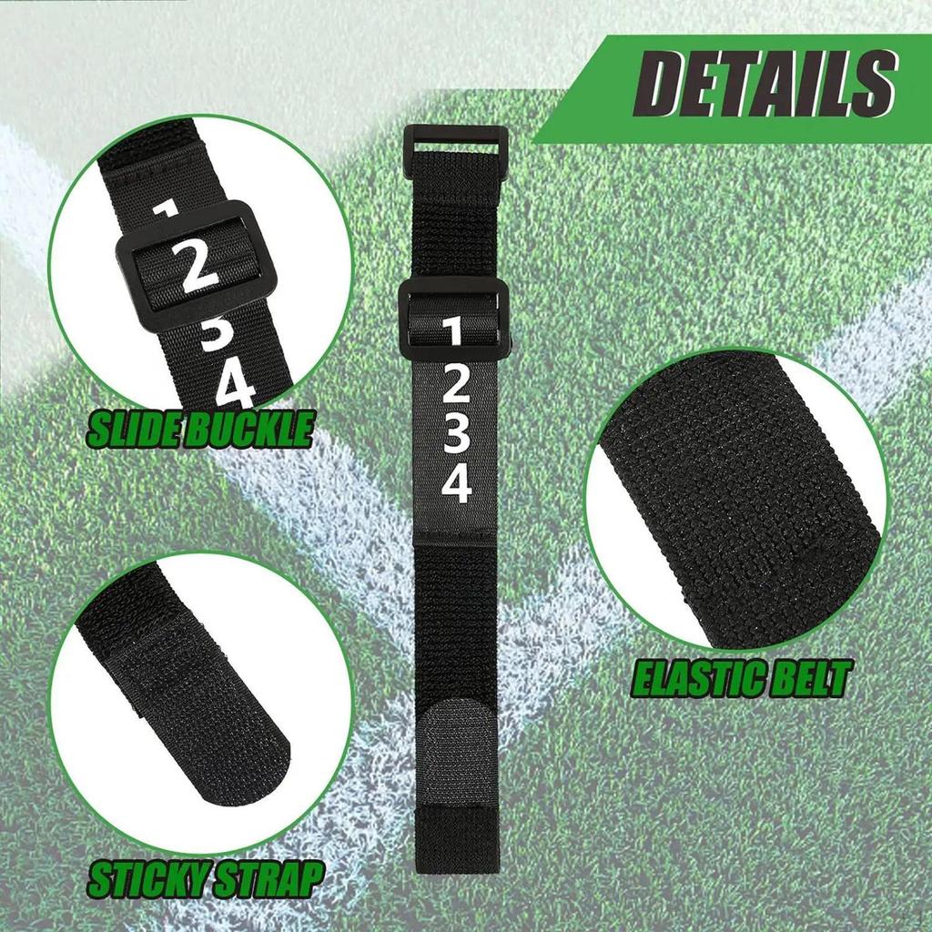 4Pcs Football Numbered Wristband Umpire Gears Equipment Wear Resistant Games Adjustable