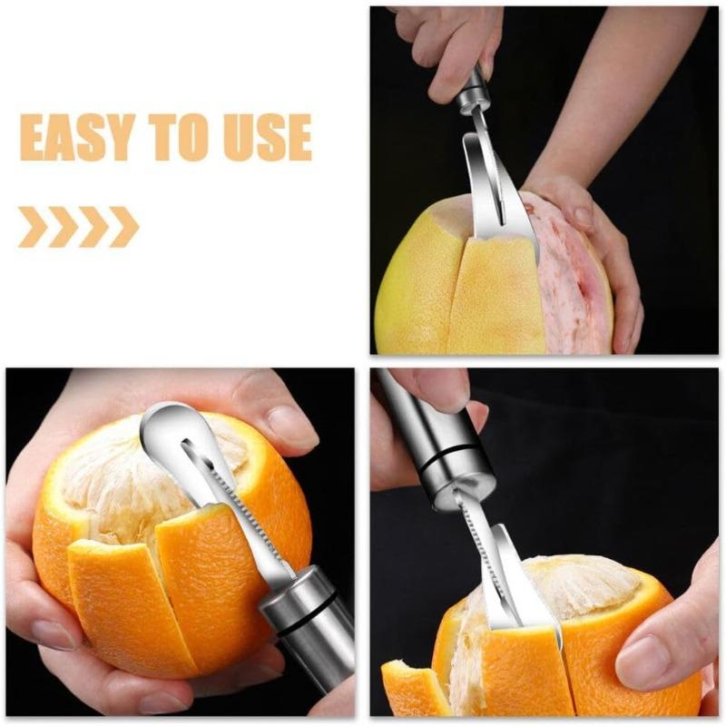 Stainless Steel Pomelo Opener Orange Stripper Peeler Fruit Grapefruit Opener Cutter Kitchen Tools Practical Cutting Tools