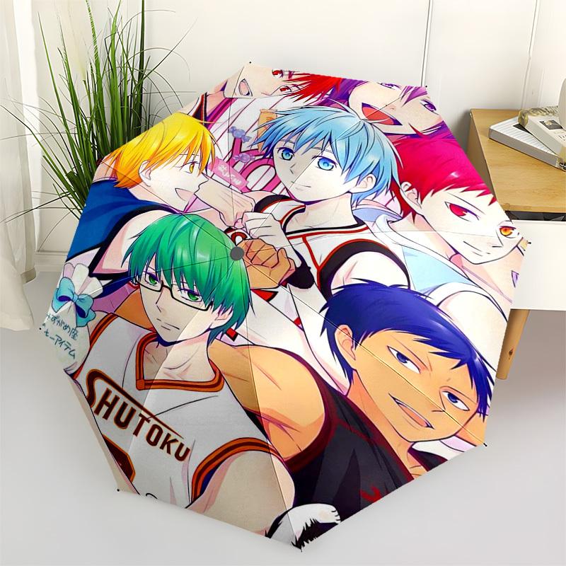 

1pc Outdoor Umbrella with Shutoku Basketball Team Characters - Automatic Opening/Closing, Portable 3-Fold Design, 8-Rib Iron Frame - Perfect Gi
