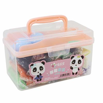 DIY Safe Colorful Light Clay Toy 24 Color Soft Plasticine Storage Box Set Toys 