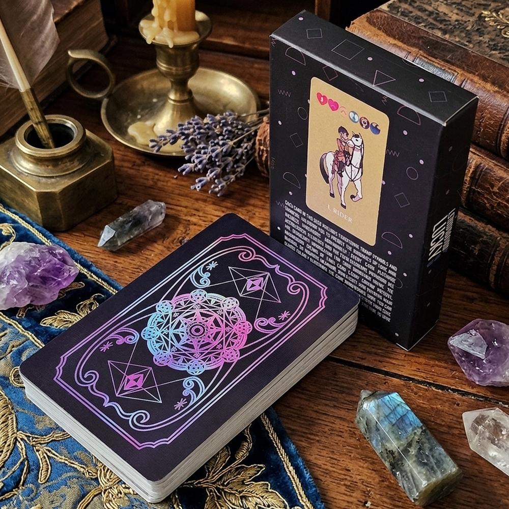 Lenormand Lucky Pro Balíček – 36 Tradičních Karet 9*6cm s Astrologickými, Planetárními & 4 Elementárními Symboly, Barevně Kódované Významy