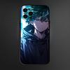 My Hero Lzuku Deku Phone Case For iPhone 16,15,14,13,12,11 Plus,Pro Max, Soft Silicone Black Cover