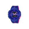 Baby-G Series Fashionable Bright Two-Tone Sports Quartz Movement Resin Strap Watch Women Watches Purple BGA-240L-2A1