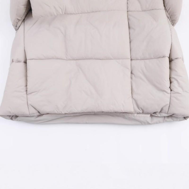 Womens Oversized Hooded Cotton Puffer Jacket Long Sleeve Thick Warm Winter Coat Streetwear Style
