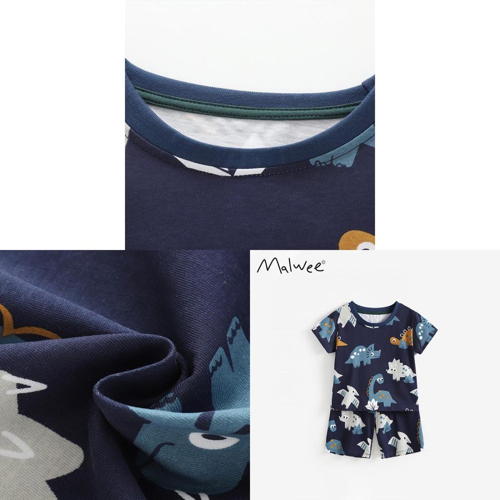 Malwee Boy Summer Casual Cotton T Shirt Shorts Set For Kids 3 -8 Years Old