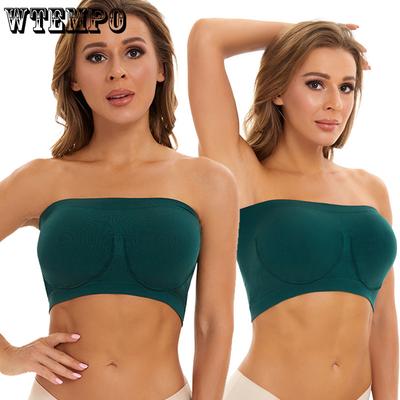 Seamless Bra Imitation Steel Ring One Line Circumference Strapless Bra Sports Bra