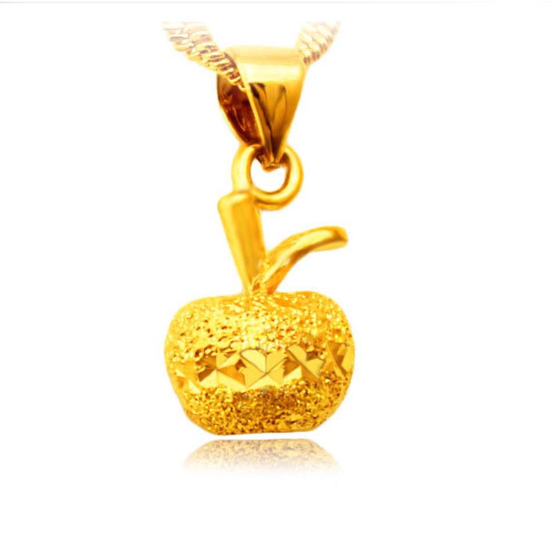 

Gold-Plated Women s Christmas Peace Apple Pendant - Copper Jewelry Accessories