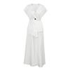 Womens 2-Piece Set V-Neck Sleeveless Top Long Skirt Elegant Blazer Style Dress