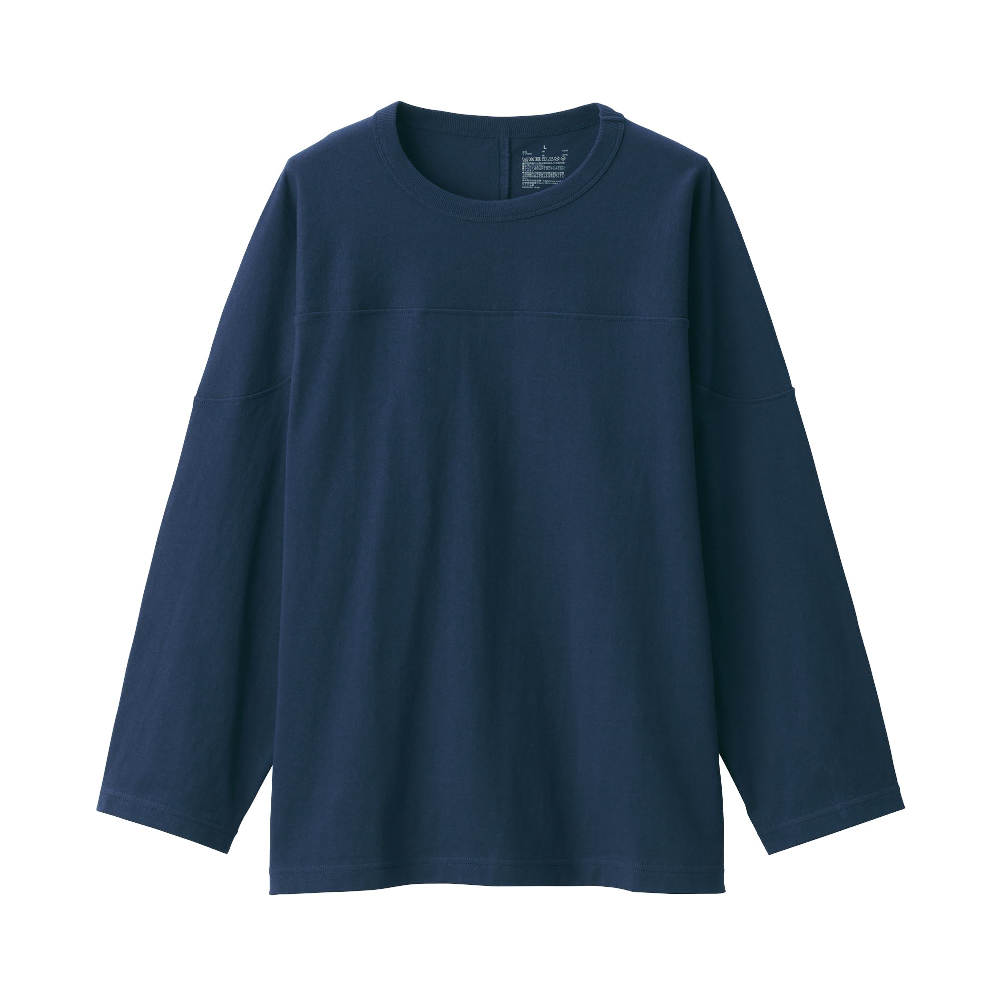 

Футболка мужская 3/4 MUJI Washed Thick Count Football Sleeve AB1M2A4S Dark Navy S