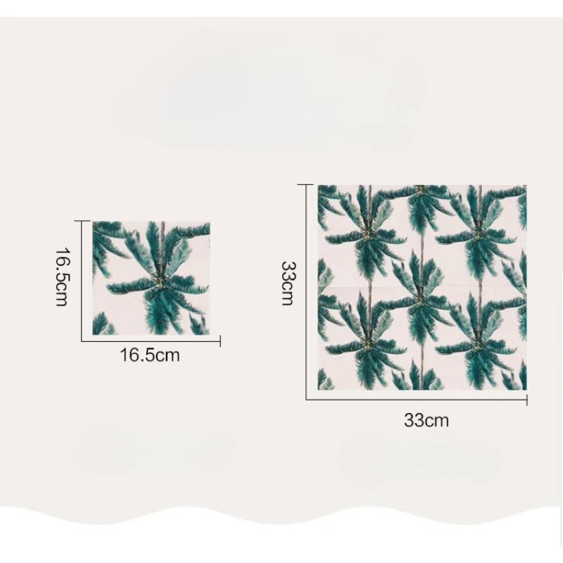 20pcs/Pac 33*33cm 2-Ply Disposable Party Napkin Floral Pattern