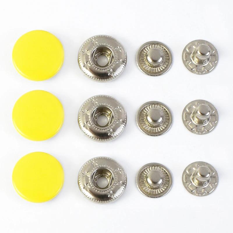 Meetee 100Sets 10-17mm Metal Button 14 Colors Press Studs for Leather Clothes Bags Decor Snap Fasteners Kit Sewing Accessories