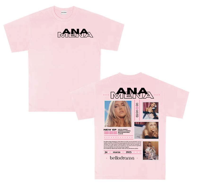Sängerin ANA UnisexA Tour 2025 neues Album T-Shirt Unisex Damen 100% Baumwolle Oversized T-Shirts Retro Ästhetik Mode T-Shirt Streetwear