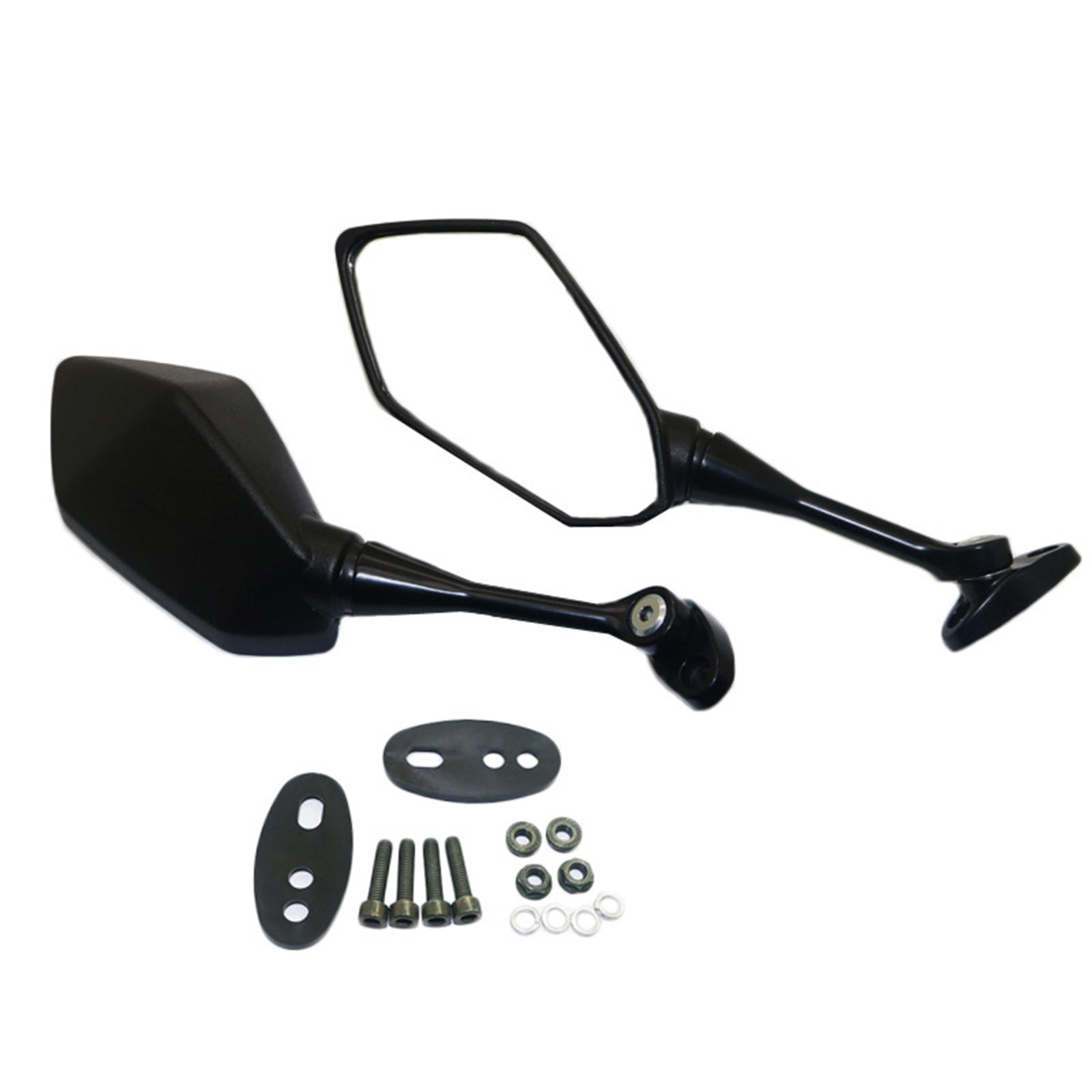 Kolip Motorcycle Rear View Side Mirrors Wide Angle Handlebar Wing Mirrors Compatible For YZF600 YZF R1 R6 R3 R125 R25 R15 2003 - 2009 black
