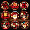 12pcs Lunar Year Cute Cartoon Windows Sticker Decoration Chinese New Year Self-adhesive Stickers Decor Home Atmosphere Ornaments