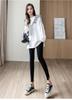 Women's Gray Slimming Elastic Cotton Pants - Nine-Point Length, Tummy Control, Skinny Leg, Suitable for Outdoor Wear.