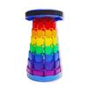Portable Telescopic Rainbow Folding Stool - Adjustable for Outdoor, Fishing, and Travel.