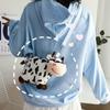 Women Crossbody Milk Cow Bag Students Cute Cartoon Doll Casual Shoulder Bag Mobile Phone Bag Surprise Gift