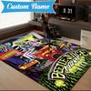 Custom Name Beetle-juice Movie Art Rug for Living Room, Game Rooms, Office, Bedroom, Floor Mat Playful Design, fan gifts Christmas decor