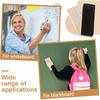 Felt Campus Style Erasers, Cleaner Dusters Felt Chalkboard Eraser for Kids Wood Chalk Eraser for Chalkboard Cleaners Dusters for Markers White Black